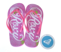 Roxy Dames Slippers Roze met Wit logo Maat 36