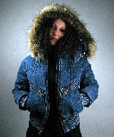 Ecko Red Dames BK Bubble Jeans Winterjas Maat M