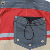 Quiksilver Heren Panel Stripe Short Rood Blauw Maat 34