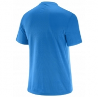 Salomon Heren Stroll Logo ActiveDry T-shirt Blauw Maat M