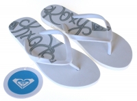 Roxy Dames Slippers Wit met Grijs logo Maat 37