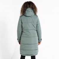 Dare2B Dames Reputable Long II Jas Duck Green Maat S/36