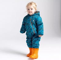 Dare2B Kinder Bambino II Snowsuit Fjord Blue Camo Maat 12-18 Maanden / 83cm