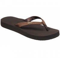 Reef Dames Cushion Luna Slippers Bruin Maat US10 EU41