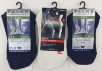 Falke Dames Go2 Golf sokken Blauw Wit 3Paar 35 - 36