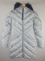 Dare2B X Julien Macdonald Dames Expansion Parka Platinum Zilver Maat XS/34