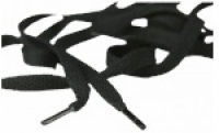 Zwarte veters plat 150cm (per paar)